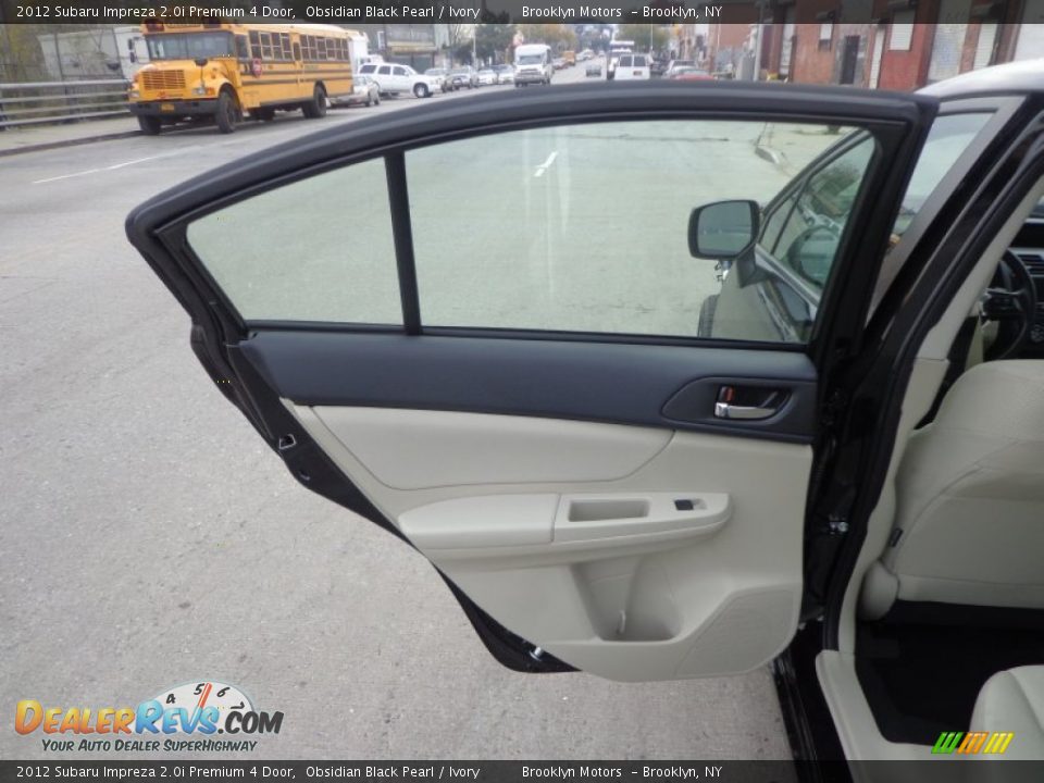 2012 Subaru Impreza 2.0i Premium 4 Door Obsidian Black Pearl / Ivory Photo #35