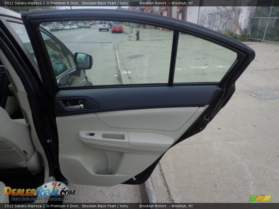 2012 Subaru Impreza 2.0i Premium 4 Door Obsidian Black Pearl / Ivory Photo #36