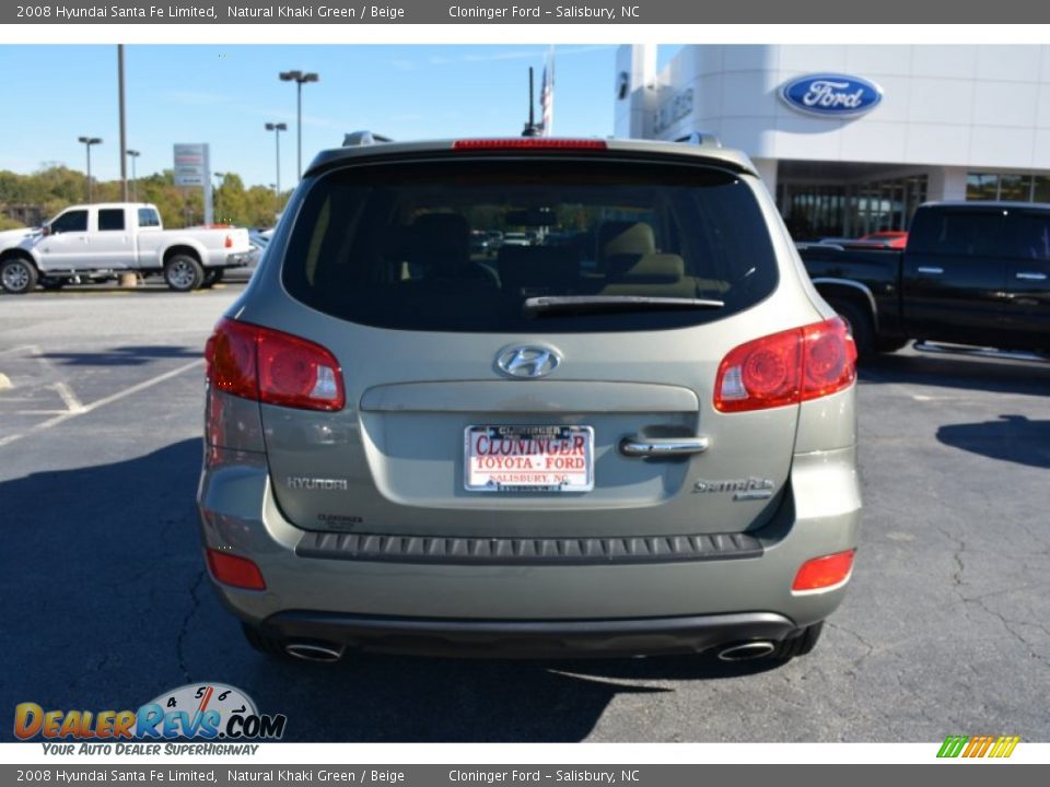 2008 Hyundai Santa Fe Limited Natural Khaki Green / Beige Photo #4