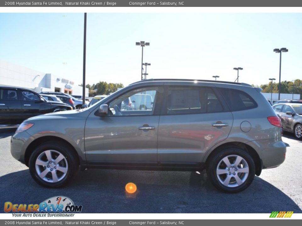 2008 Hyundai Santa Fe Limited Natural Khaki Green / Beige Photo #6