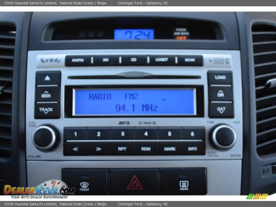 Audio System of 2008 Hyundai Santa Fe Limited Photo #18