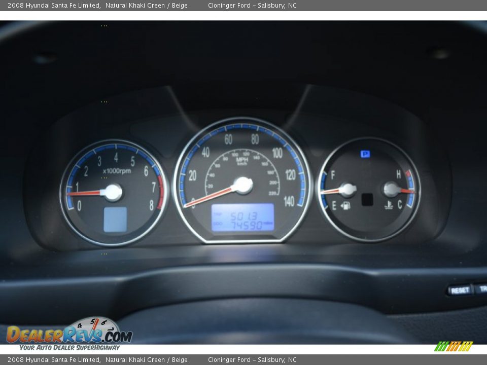 2008 Hyundai Santa Fe Limited Gauges Photo #25