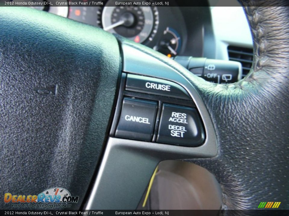 2012 Honda Odyssey EX-L Crystal Black Pearl / Truffle Photo #26