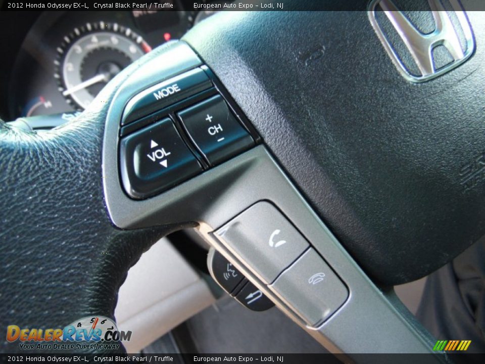 2012 Honda Odyssey EX-L Crystal Black Pearl / Truffle Photo #27