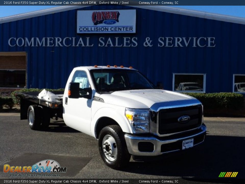 2016 Ford F350 Super Duty XL Regular Cab Chassis 4x4 DRW Oxford White / Steel Photo #1