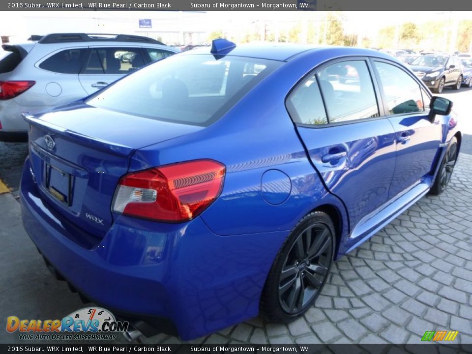 2016 Subaru WRX Limited WR Blue Pearl / Carbon Black Photo #8