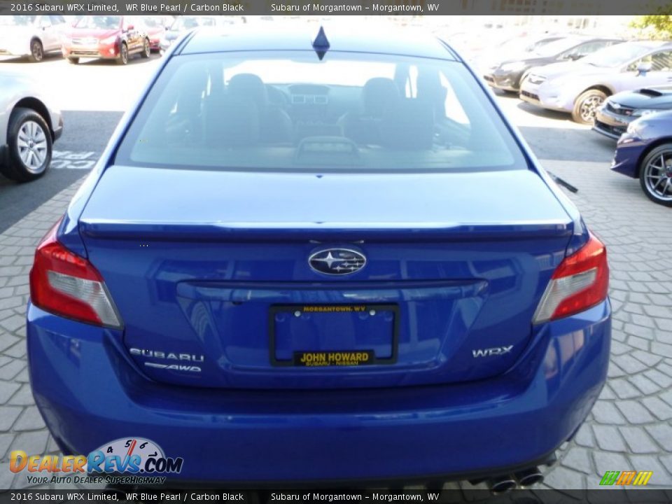 2016 Subaru WRX Limited WR Blue Pearl / Carbon Black Photo #9