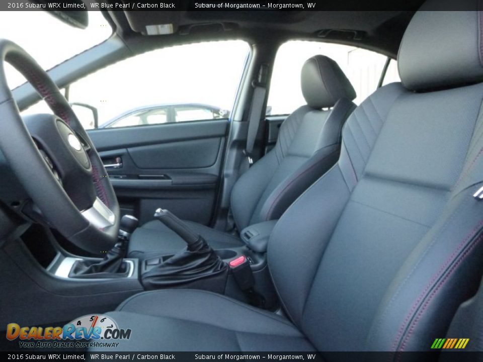 2016 Subaru WRX Limited WR Blue Pearl / Carbon Black Photo #13