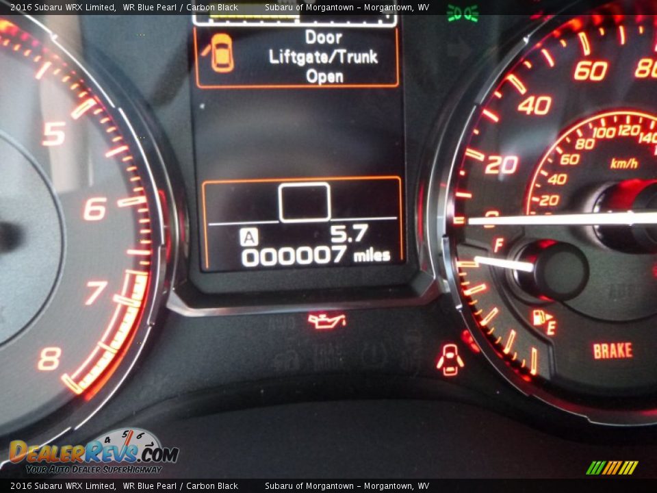 2016 Subaru WRX Limited WR Blue Pearl / Carbon Black Photo #20