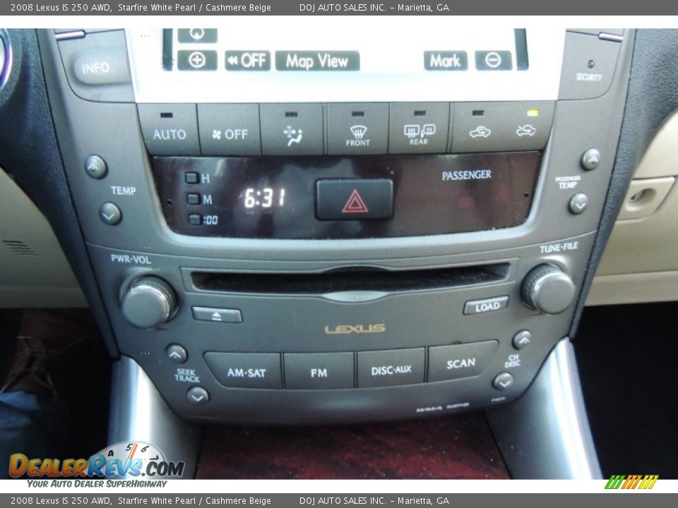 2008 Lexus IS 250 AWD Starfire White Pearl / Cashmere Beige Photo #13