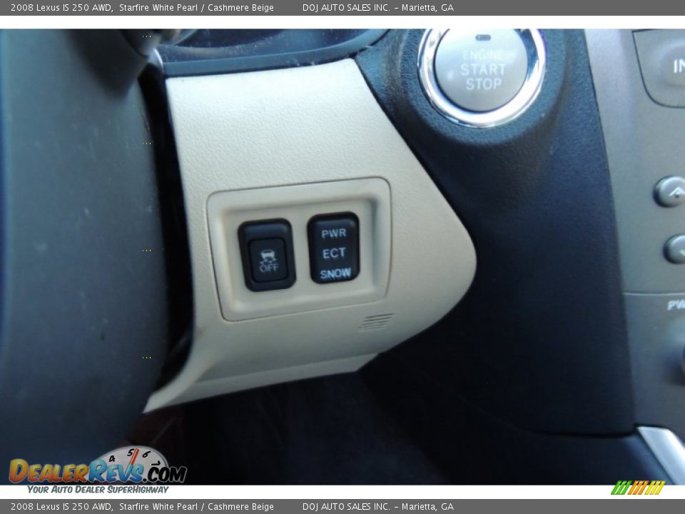 2008 Lexus IS 250 AWD Starfire White Pearl / Cashmere Beige Photo #16