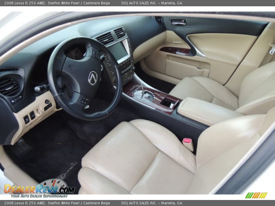 2008 Lexus IS 250 AWD Starfire White Pearl / Cashmere Beige Photo #17