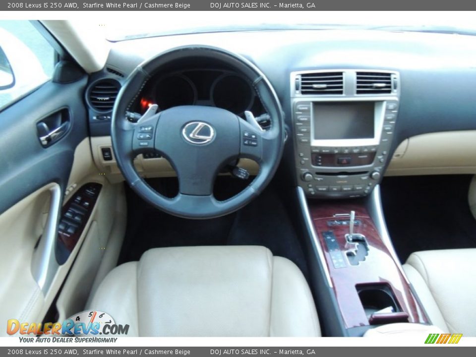 2008 Lexus IS 250 AWD Starfire White Pearl / Cashmere Beige Photo #19