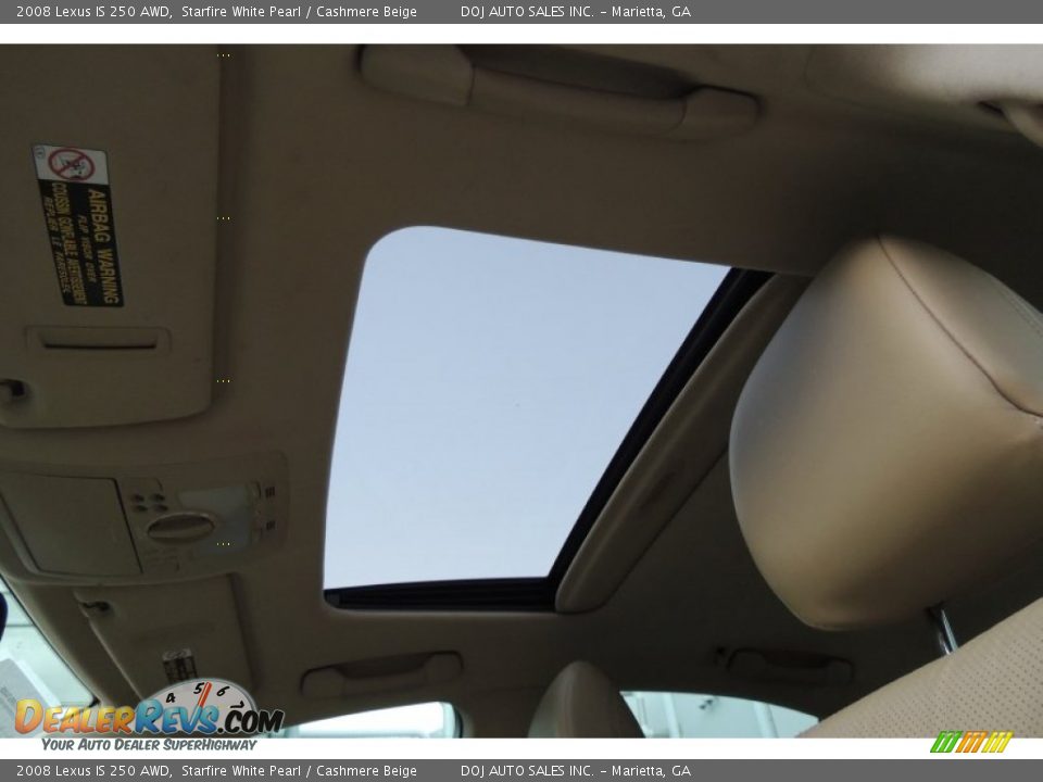 2008 Lexus IS 250 AWD Starfire White Pearl / Cashmere Beige Photo #25