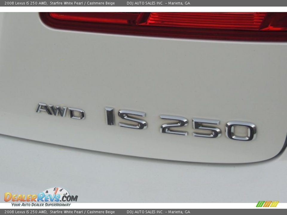 2008 Lexus IS 250 AWD Starfire White Pearl / Cashmere Beige Photo #31