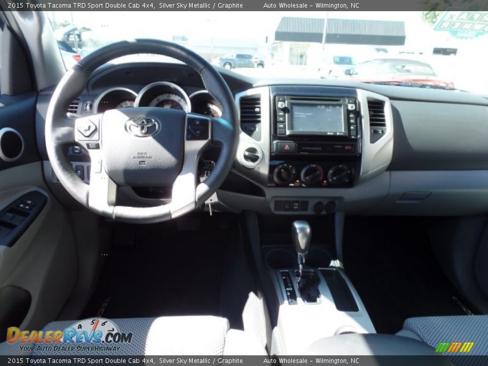 2015 Toyota Tacoma TRD Sport Double Cab 4x4 Silver Sky Metallic / Graphite Photo #15