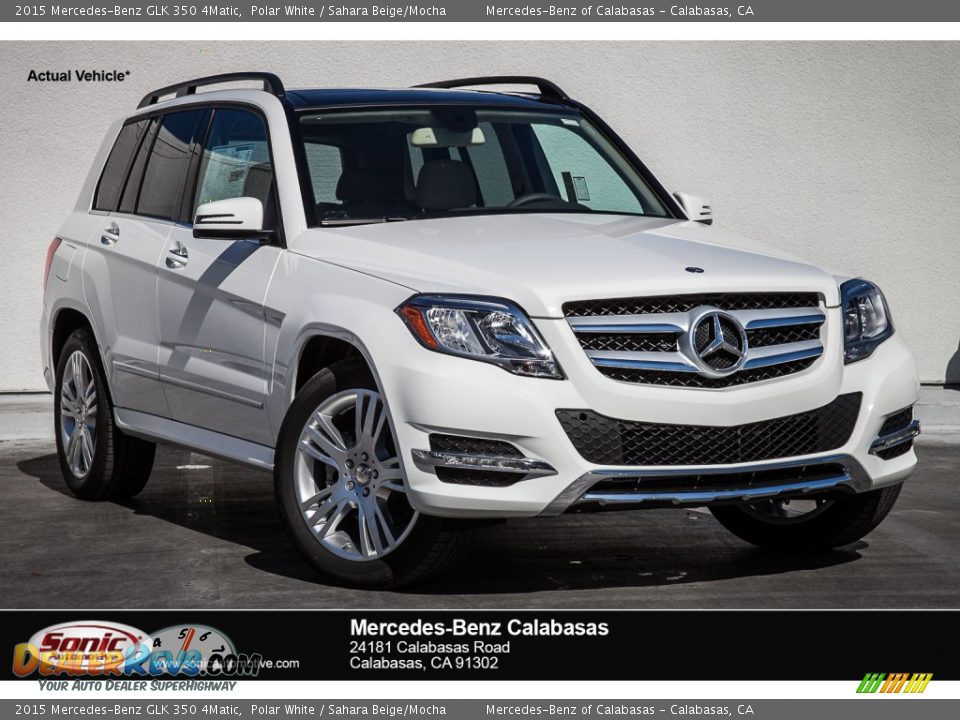 2015 Mercedes-Benz GLK 350 4Matic Polar White / Sahara Beige/Mocha Photo #1
