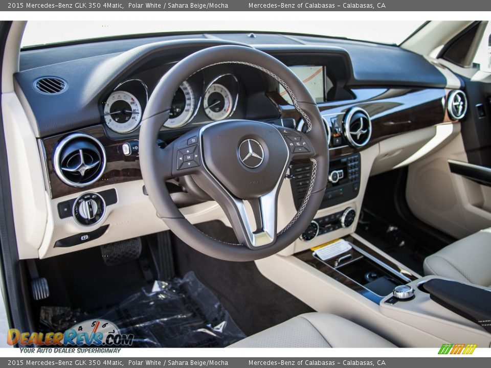2015 Mercedes-Benz GLK 350 4Matic Polar White / Sahara Beige/Mocha Photo #5