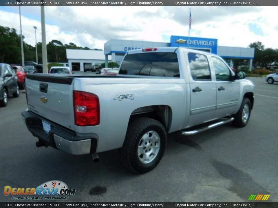 2010 Chevrolet Silverado 1500 LT Crew Cab 4x4 Sheer Silver Metallic / Light Titanium/Ebony Photo #8