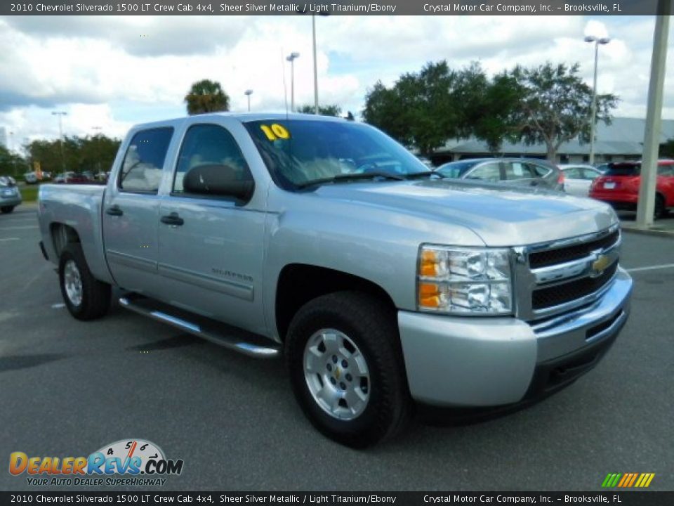 2010 Chevrolet Silverado 1500 LT Crew Cab 4x4 Sheer Silver Metallic / Light Titanium/Ebony Photo #10