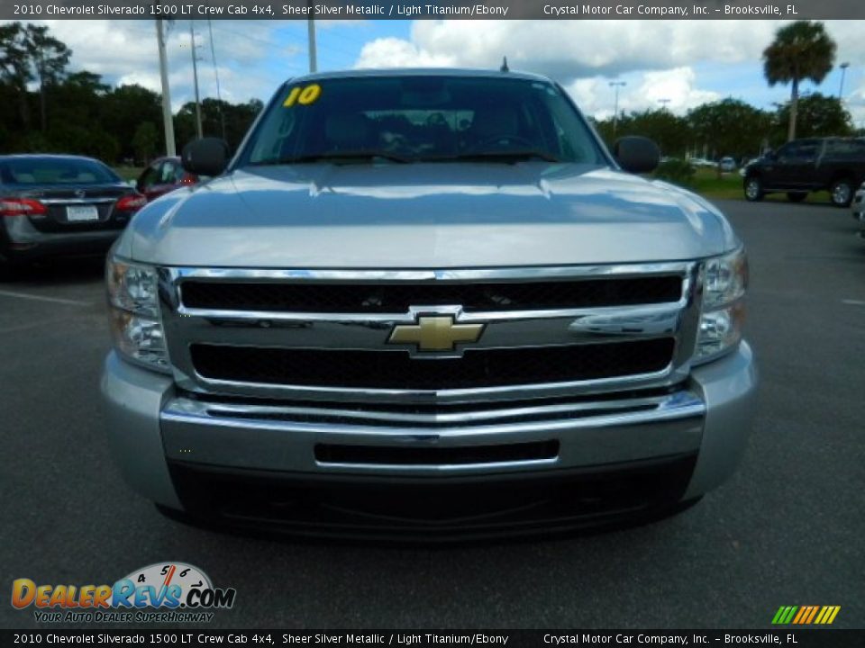 2010 Chevrolet Silverado 1500 LT Crew Cab 4x4 Sheer Silver Metallic / Light Titanium/Ebony Photo #13