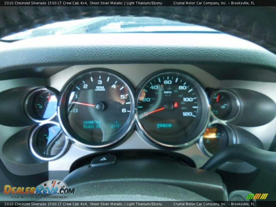 2010 Chevrolet Silverado 1500 LT Crew Cab 4x4 Sheer Silver Metallic / Light Titanium/Ebony Photo #18