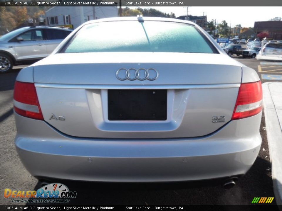2005 Audi A6 3.2 quattro Sedan Light Silver Metallic / Platinum Photo #6