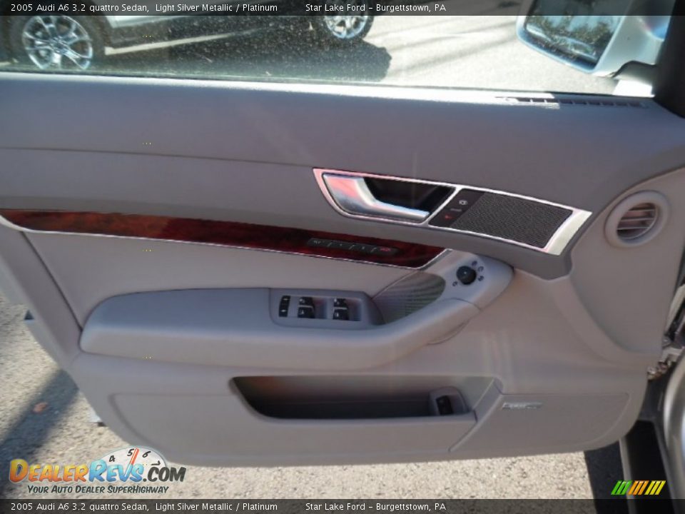 2005 Audi A6 3.2 quattro Sedan Light Silver Metallic / Platinum Photo #12