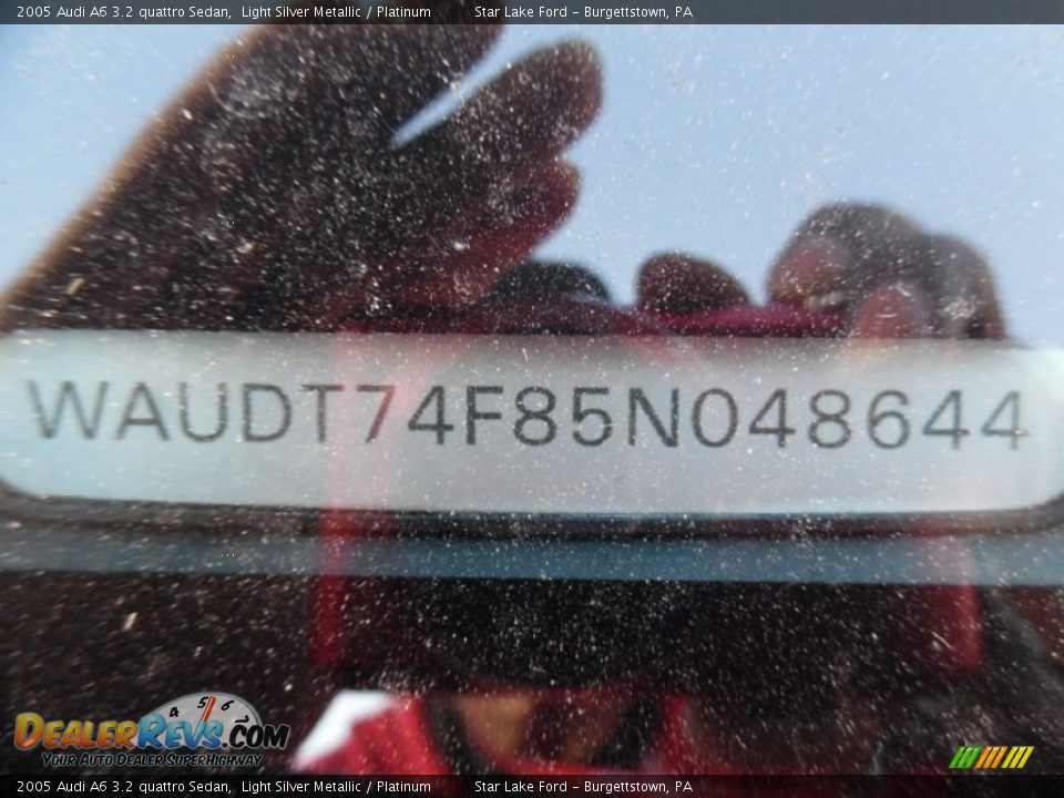 2005 Audi A6 3.2 quattro Sedan Light Silver Metallic / Platinum Photo #13
