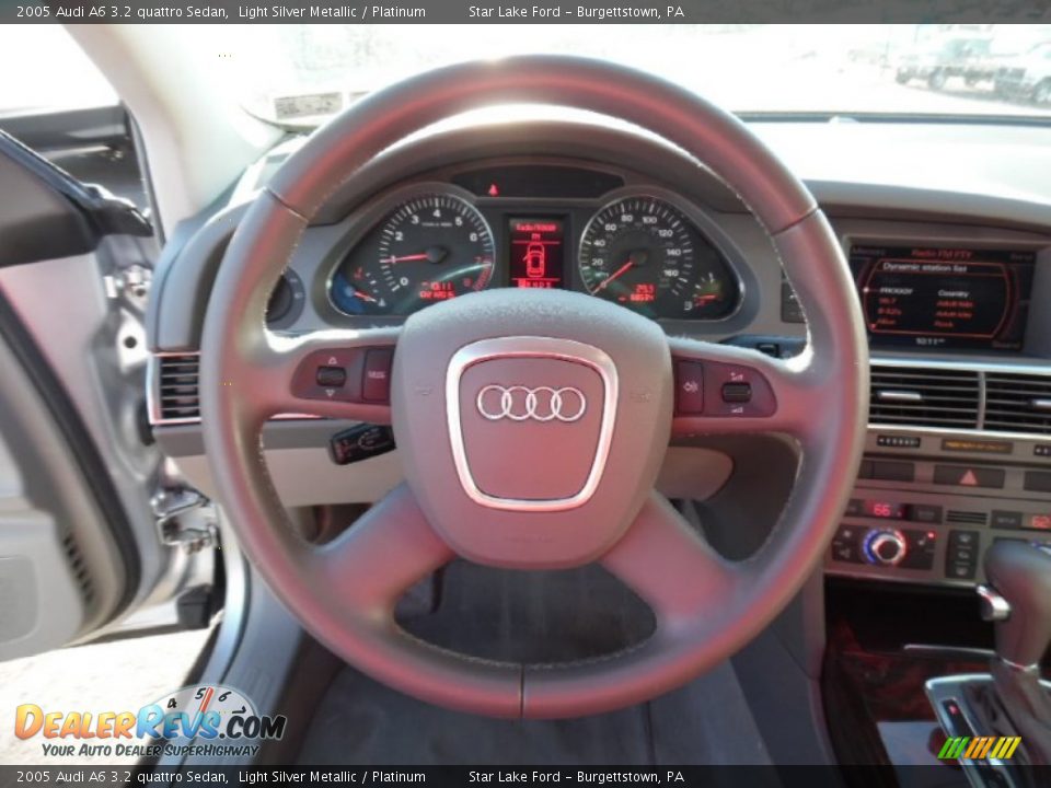2005 Audi A6 3.2 quattro Sedan Light Silver Metallic / Platinum Photo #16