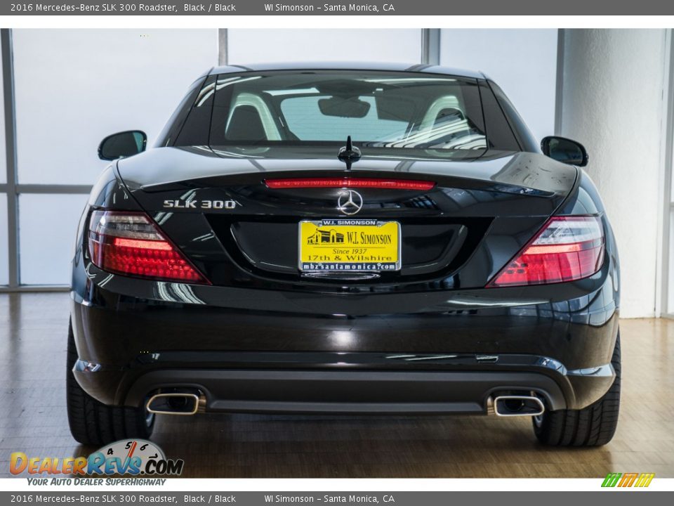 2016 Mercedes-Benz SLK 300 Roadster Black / Black Photo #4