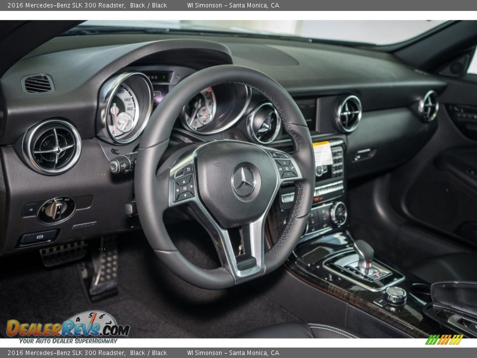 Black Interior - 2016 Mercedes-Benz SLK 300 Roadster Photo #6