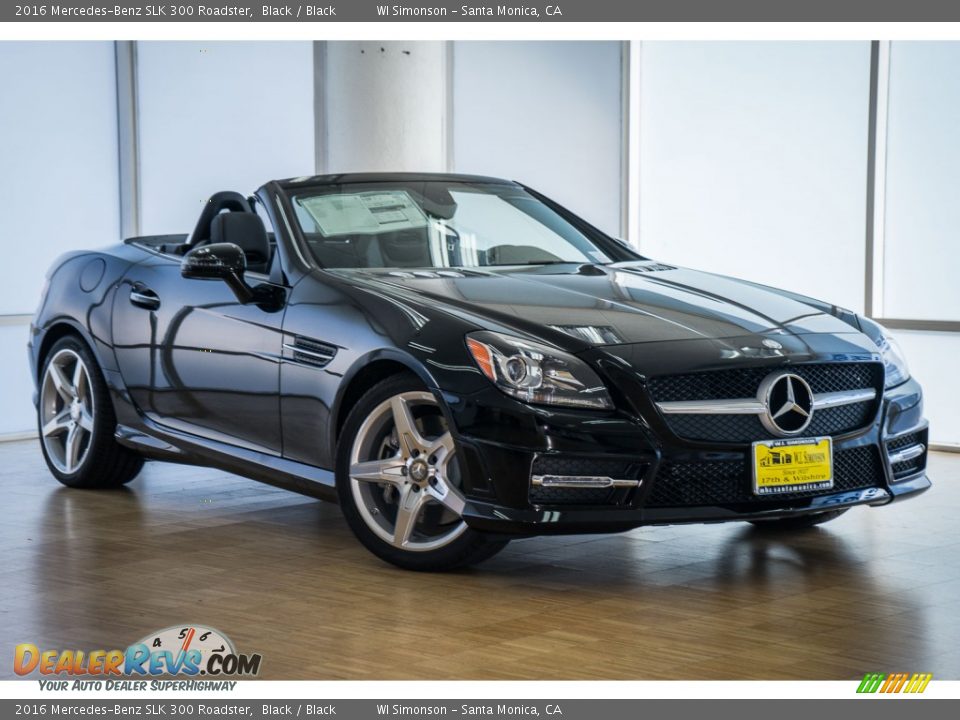 2016 Mercedes-Benz SLK 300 Roadster Black / Black Photo #12