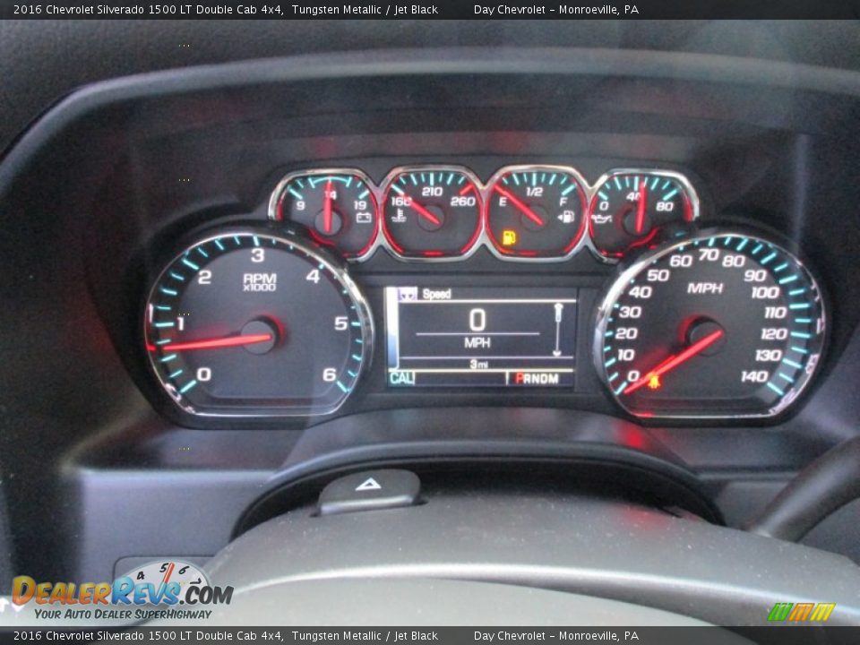 2016 Chevrolet Silverado 1500 LT Double Cab 4x4 Tungsten Metallic / Jet Black Photo #20