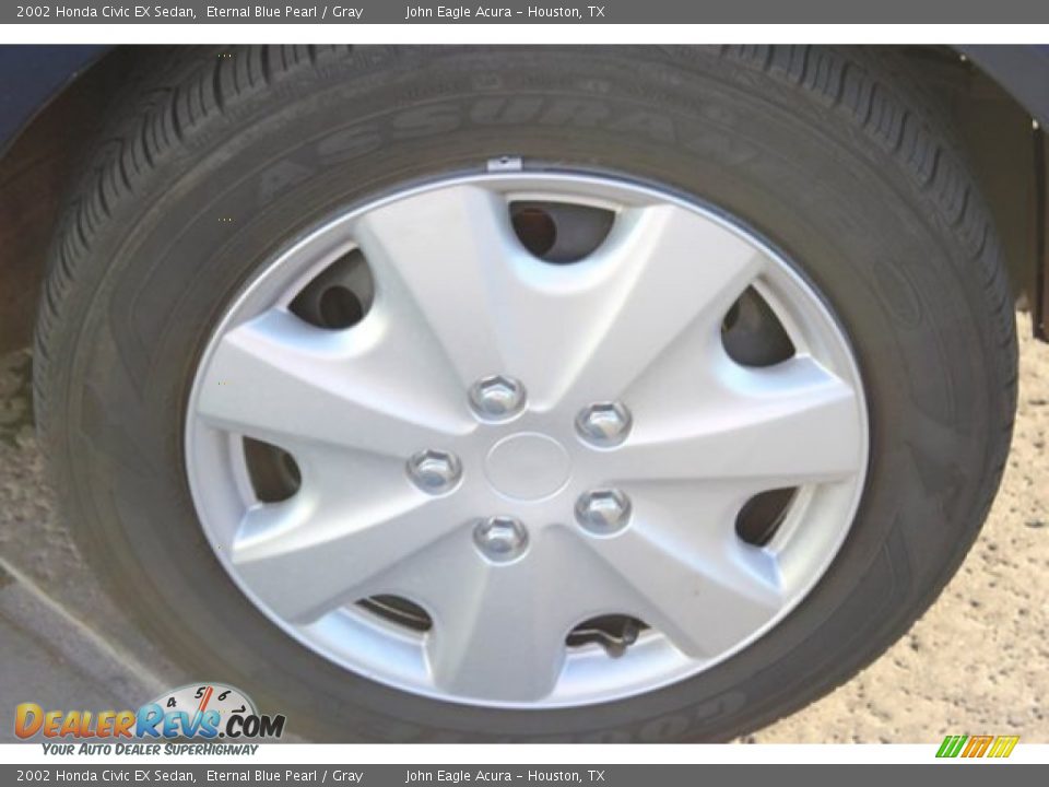 2002 Honda Civic EX Sedan Eternal Blue Pearl / Gray Photo #9