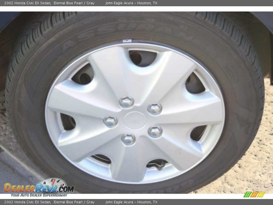 2002 Honda Civic EX Sedan Eternal Blue Pearl / Gray Photo #10