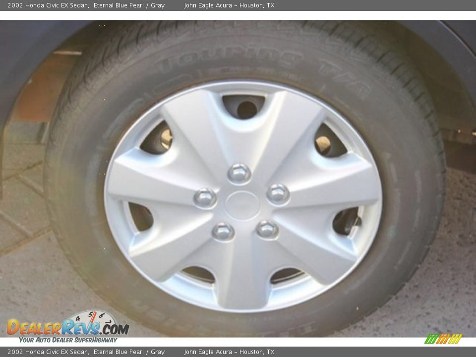 2002 Honda Civic EX Sedan Eternal Blue Pearl / Gray Photo #11