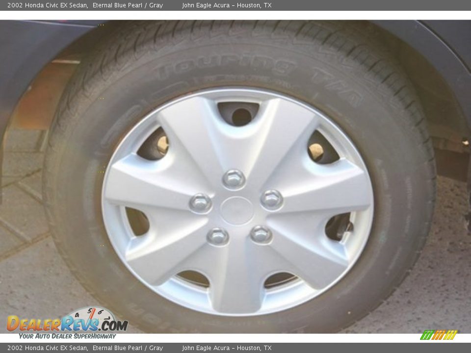 2002 Honda Civic EX Sedan Eternal Blue Pearl / Gray Photo #12