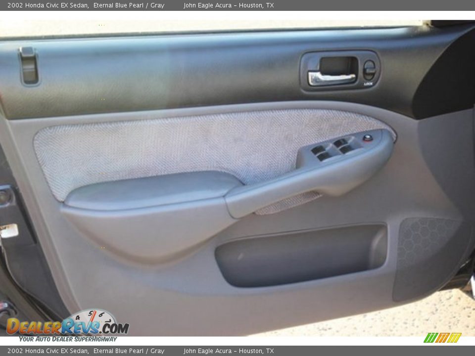 2002 Honda Civic EX Sedan Eternal Blue Pearl / Gray Photo #13