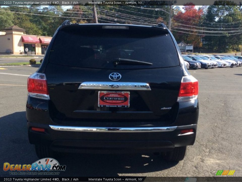 2013 Toyota Highlander Limited 4WD Black / Ash Photo #5