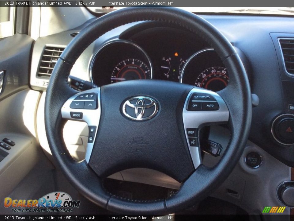 2013 Toyota Highlander Limited 4WD Black / Ash Photo #13
