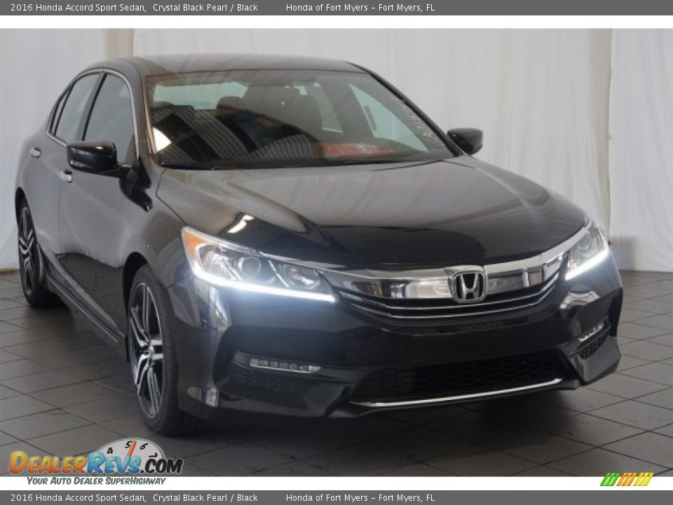 2016 Honda Accord Sport Sedan Crystal Black Pearl / Black Photo #2