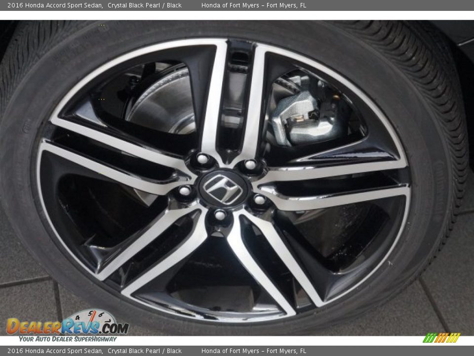 2016 Honda Accord Sport Sedan Crystal Black Pearl / Black Photo #4
