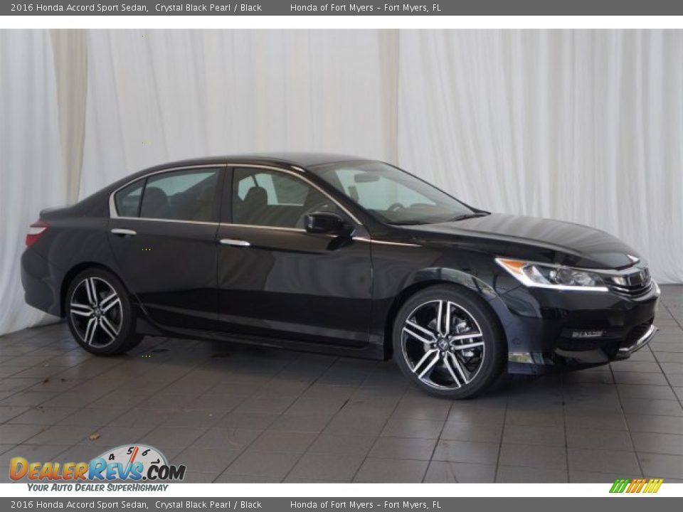 2016 Honda Accord Sport Sedan Crystal Black Pearl / Black Photo #5