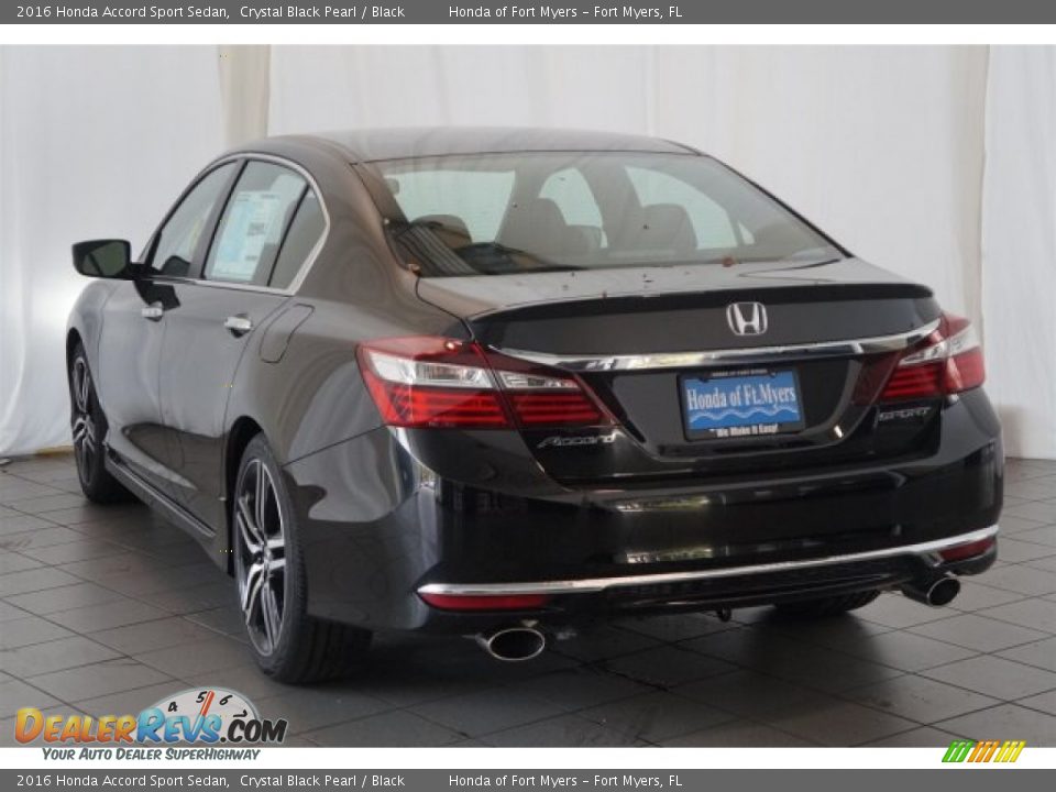 2016 Honda Accord Sport Sedan Crystal Black Pearl / Black Photo #6