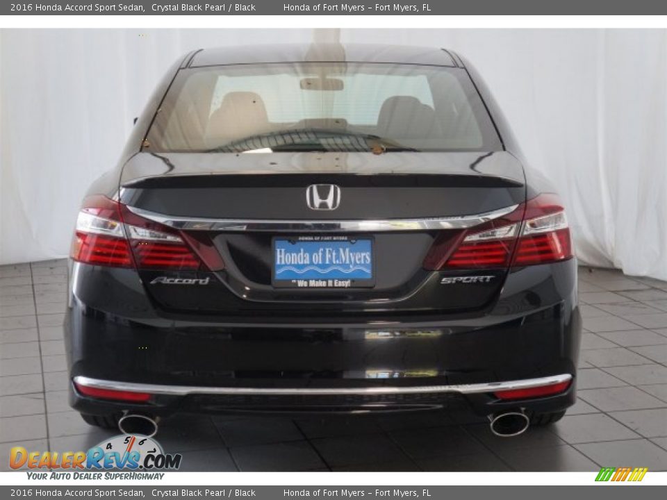 2016 Honda Accord Sport Sedan Crystal Black Pearl / Black Photo #7