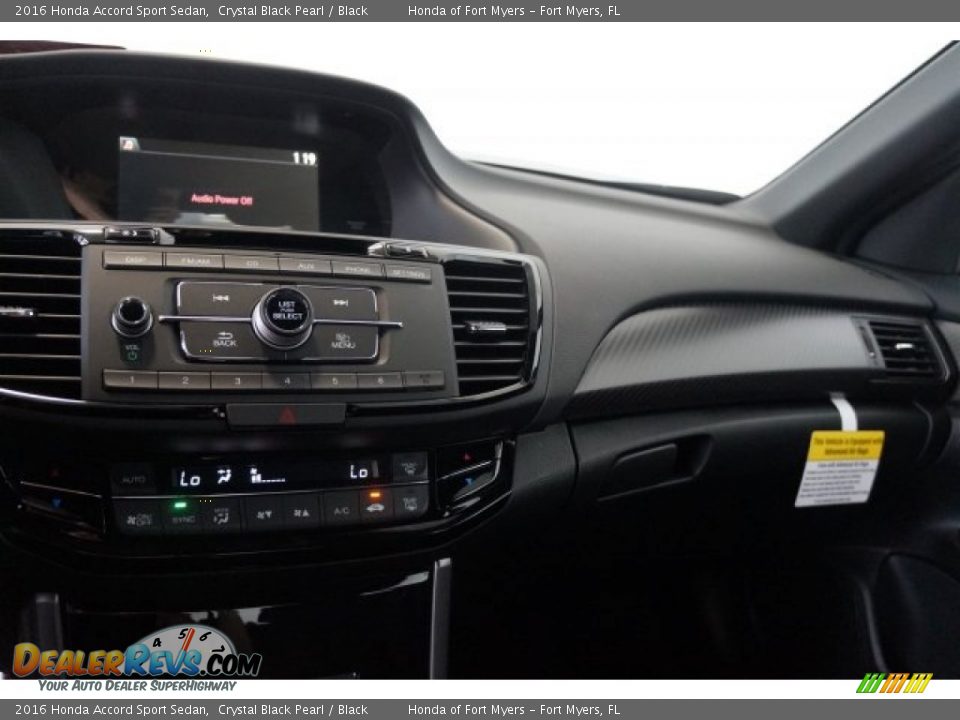 2016 Honda Accord Sport Sedan Crystal Black Pearl / Black Photo #12