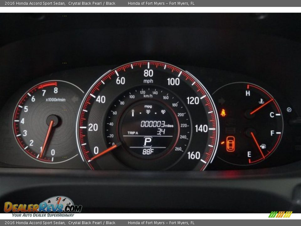 2016 Honda Accord Sport Sedan Crystal Black Pearl / Black Photo #15