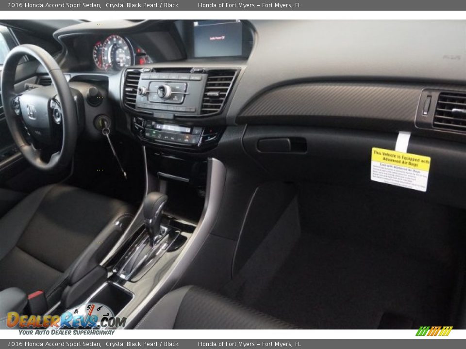 2016 Honda Accord Sport Sedan Crystal Black Pearl / Black Photo #22
