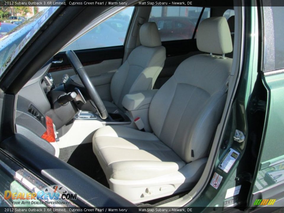 2012 Subaru Outback 3.6R Limited Cypress Green Pearl / Warm Ivory Photo #15